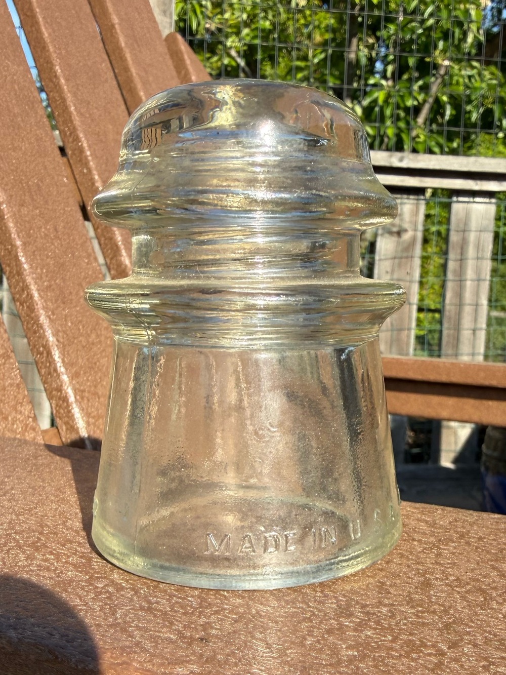 Vintage 1957 Clear Glass Insulator – Made in USA 27-57 – Mint Condition